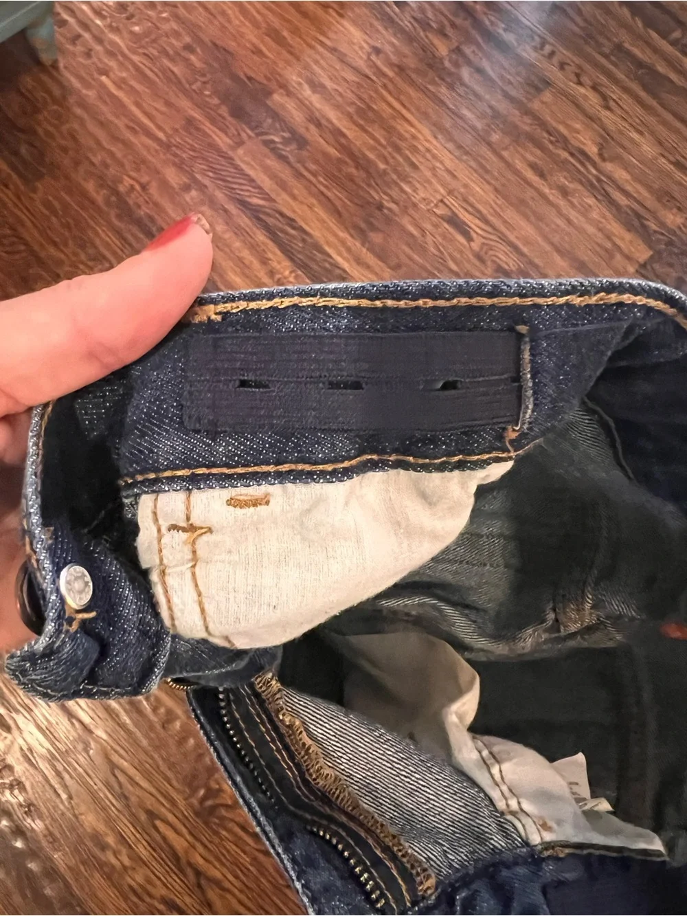 The Children's Place Boys Jeans Size 12 Dark Wash Straight Leg Adjustable Waist